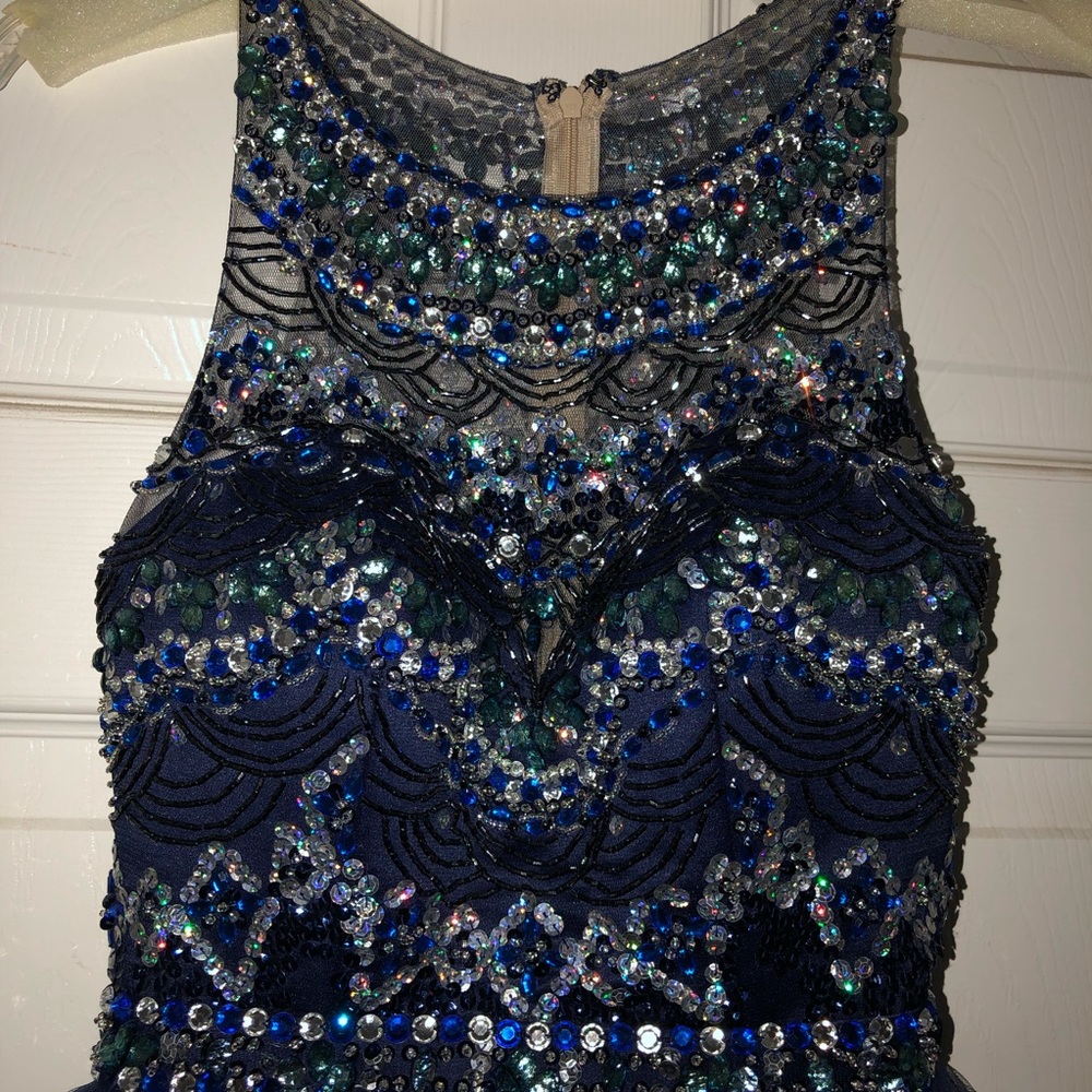 Mori Lee Sticks and Stones Short Formal Dress - Picture 3 of 7